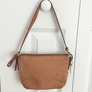 Coach small suade shoulder bag